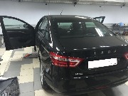 Веста - установка механического противоугонного средства "Консул"(блокиратор коробки передач) на КПП.