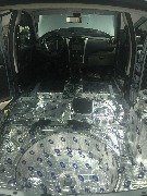 Датсун - приступили к полной шумоизоляции, первый слой виброизоляция..